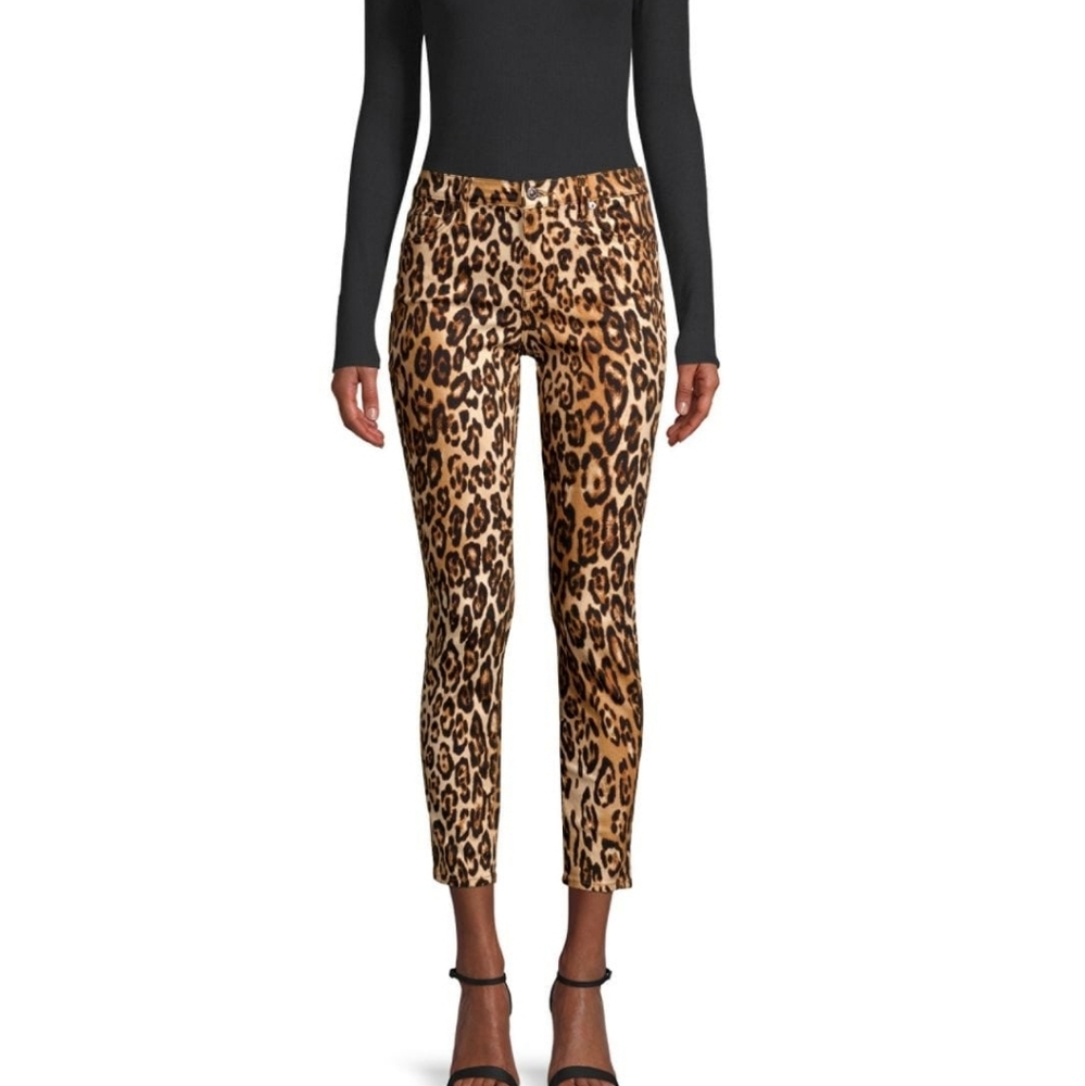 Leopard Print Ankle skinny jeans